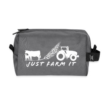 just farm it - Recycelte Kulturtasche - Anthrazit - Vorne