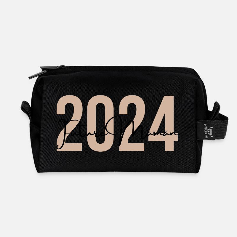 Werdende Mama 2024 - Recycelte Kulturtasche - Schwarz