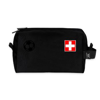 Schweiz - Recycelte Kulturtasche - Schwarz - Vorne