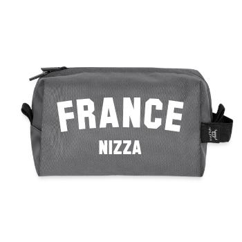 FRANCE NIZZA Frankreich - Recycelte Kulturtasche - Anthrazit - Vorne