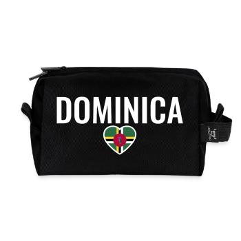 Drapeau dominicain de la Dominique - Trousse de toilette en tissu recyclé - noir - Devant