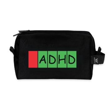 ADHS - Recycelte Kulturtasche - Schwarz - Vorne