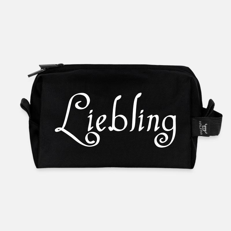 Liebling - Recycelte Kulturtasche - Schwarz