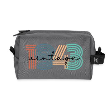 1943 Vintage Retro - Recycelte Kulturtasche - Anthrazit - Vorne