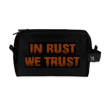In rust we trust - Recycled Toiletry Zip Bag - black - Front