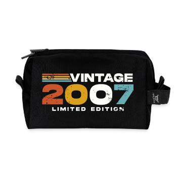 2007 Vintage Rétro Cadeau d’anniversaire - Trousse de toilette en tissu recyclé - noir - Devant