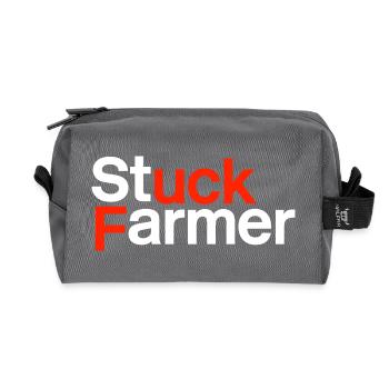 uk Politics starmer - Recycled Toiletry Zip Bag - anthracite - Front