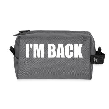 Im back - Recycled Toiletry Zip Bag - anthracite - Front