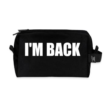 Im back - Recycled Toiletry Zip Bag - black - Front