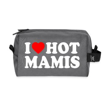 I love hot mamis - Recycelte Kulturtasche - Anthrazit - Vorne