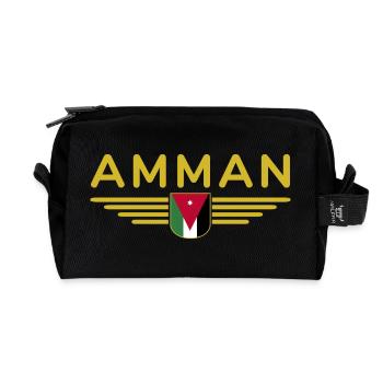 Jordan Amman Fan Outfit T-Shirt Design Gift - Trousse de toilette en tissu recyclé - noir - Devant