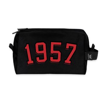Sport Birth Year 1957 - Recycled Toiletry Zip Bag - black - Front