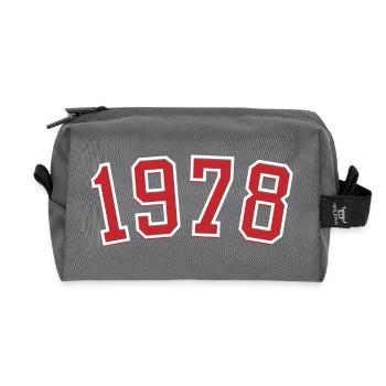 Année de naissance sport 1978 - Trousse de toilette en tissu recyclé - anthracite - Devant