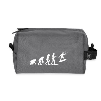 Evolution Kiteboard kite kite surf Retro - Recycelte Kulturtasche - Anthrazit - Vorne