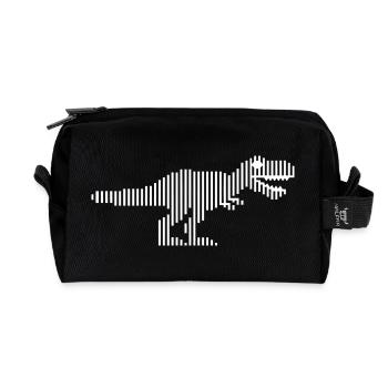 Dinosaures dinosaures dinosaures t-rex - Trousse de toilette en tissu recyclé - noir - Devant