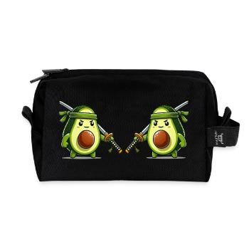 Avocado Samurai 2 - Recycled Toiletry Zip Bag - black - Front