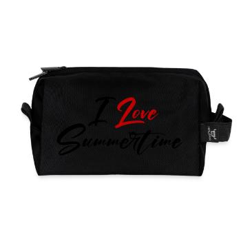 Ich Liebe Sommer - Recycelte Kulturtasche - Schwarz - Vorne