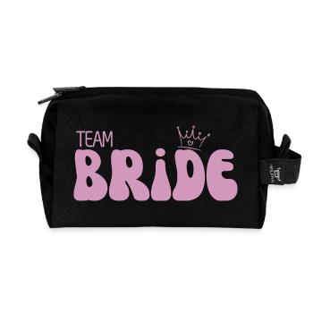 Team Bride - Recycelte Kulturtasche - Schwarz - Vorne