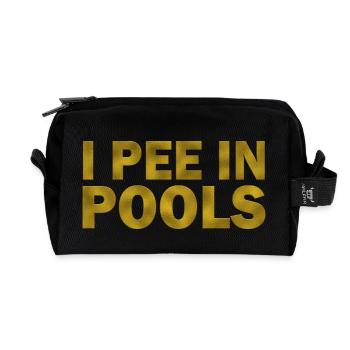 I Pee In Pools - Recycelte Kulturtasche - Schwarz - Vorne