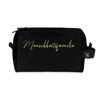 Wir gehören zusammen! - Recycelte Kulturtasche - Schwarz - Vorne