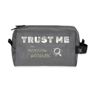 Un gars qui sait tout - Trousse de toilette en tissu recyclé - anthracite - Devant