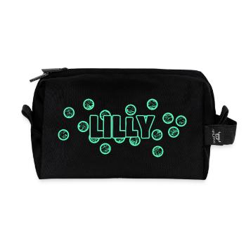 Lustig Lilly - Recycelte Kulturtasche - Schwarz - Vorne