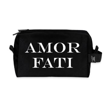 Amor Fati T-Shirt - Recycled Toiletry Zip Bag - black - Front