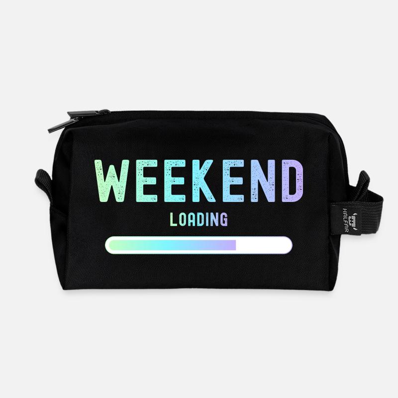 Weekend loading Wochenende und Freizeit - Recycelte Kulturtasche - Schwarz