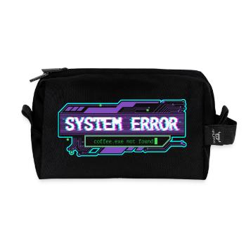 System Error – coffee.exe not found - Recycelte Kulturtasche - Schwarz - Vorne