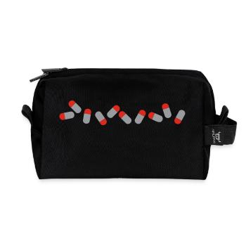 Pillen - Recycelte Kulturtasche - Schwarz - Vorne