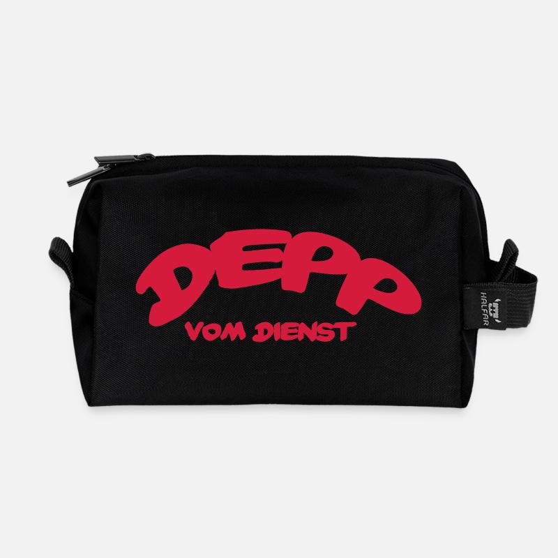 Depp Vom Dienst - Recycelte Kulturtasche - Schwarz