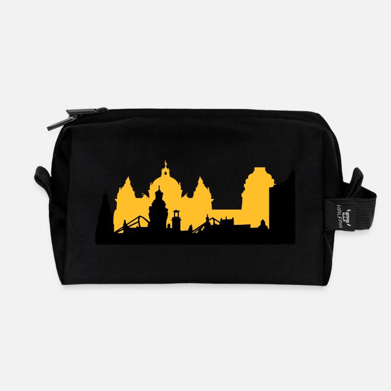 Leipzig Skyline - Recycelte Kulturtasche - Schwarz