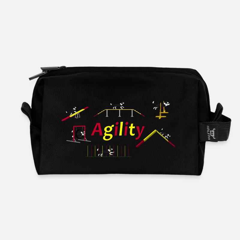 Agility Geräte mit Titel.png - Recycelte Kulturtasche - Schwarz