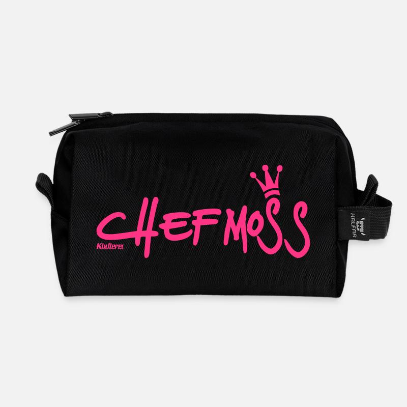 Chefmoss - Recycelte Kulturtasche - Schwarz