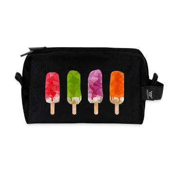 Low Poly Popsicle - Recycled Toiletry Zip Bag - black - Front
