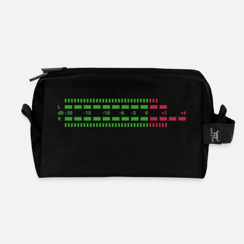 Equalizer dreifarbig EQ Musik Anlage Techno Club S - Recycelte Kulturtasche - Schwarz