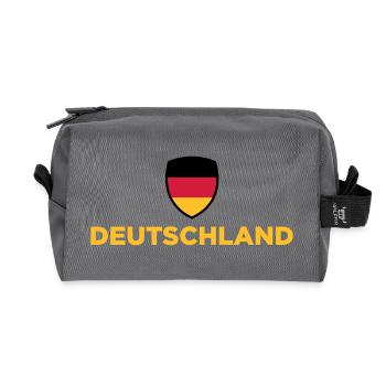 National Flag Of Germany - Recycled Toiletry Zip Bag - anthracite - Front