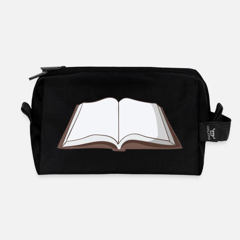 Buch - Recycelte Kulturtasche - Schwarz