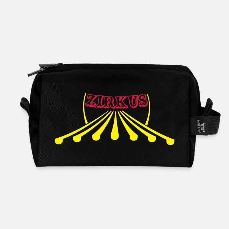 Zirkuszelt Logo - Recycelte Kulturtasche - Schwarz