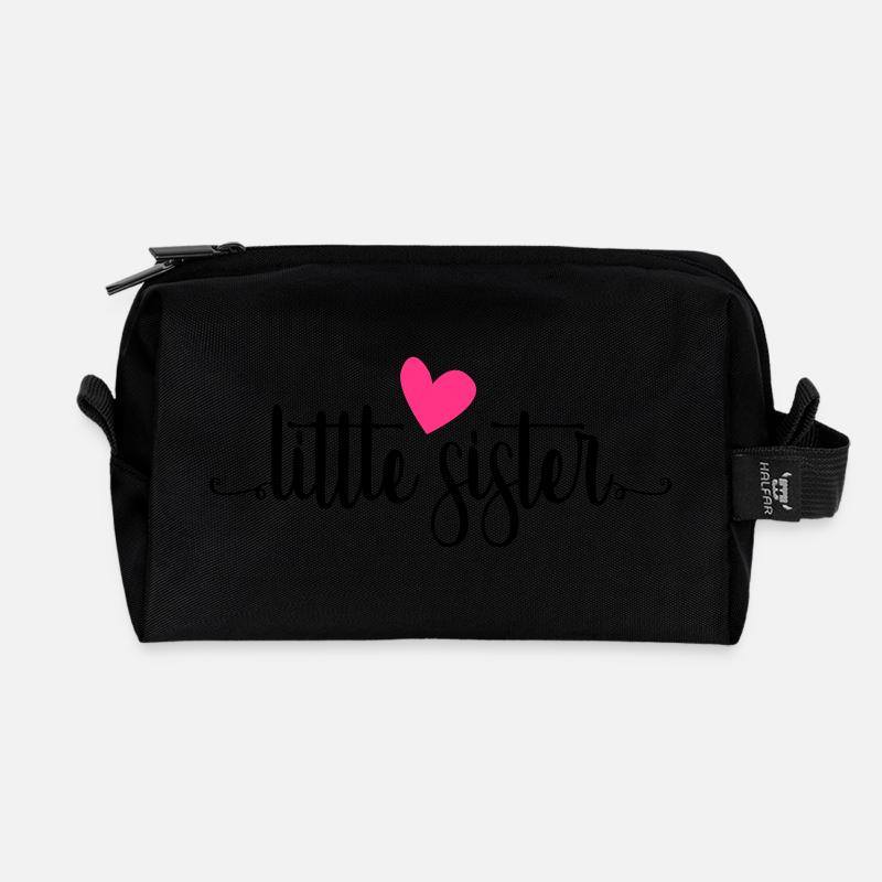 little sister - Recycelte Kulturtasche - Schwarz