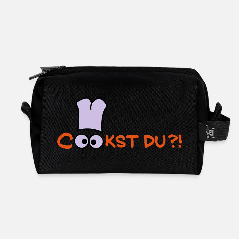 Cook st Du? - Recycelte Kulturtasche - Schwarz