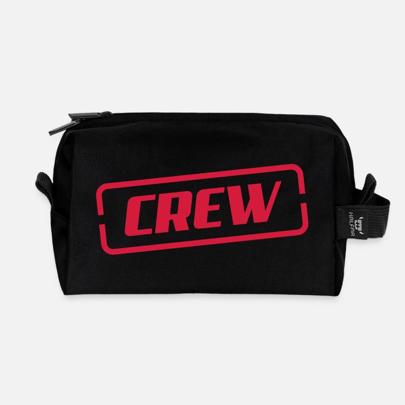 crew - Recycelte Kulturtasche - Schwarz