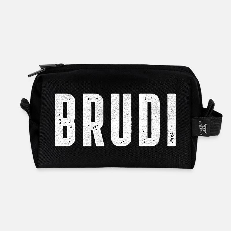 Brudi Bruder Brate Bratan Bro - Recycelte Kulturtasche - Schwarz