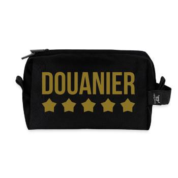 Douanier / Douane / Douanière / Police / Frontière - Recycled Toiletry Zip Bag - black - Front