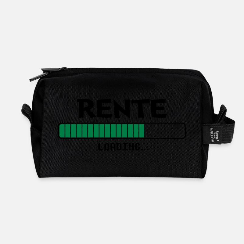 Rente loading... - Recycelte Kulturtasche - Schwarz