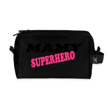 Mamy superhero - Recycelte Kulturtasche - Schwarz - Vorne