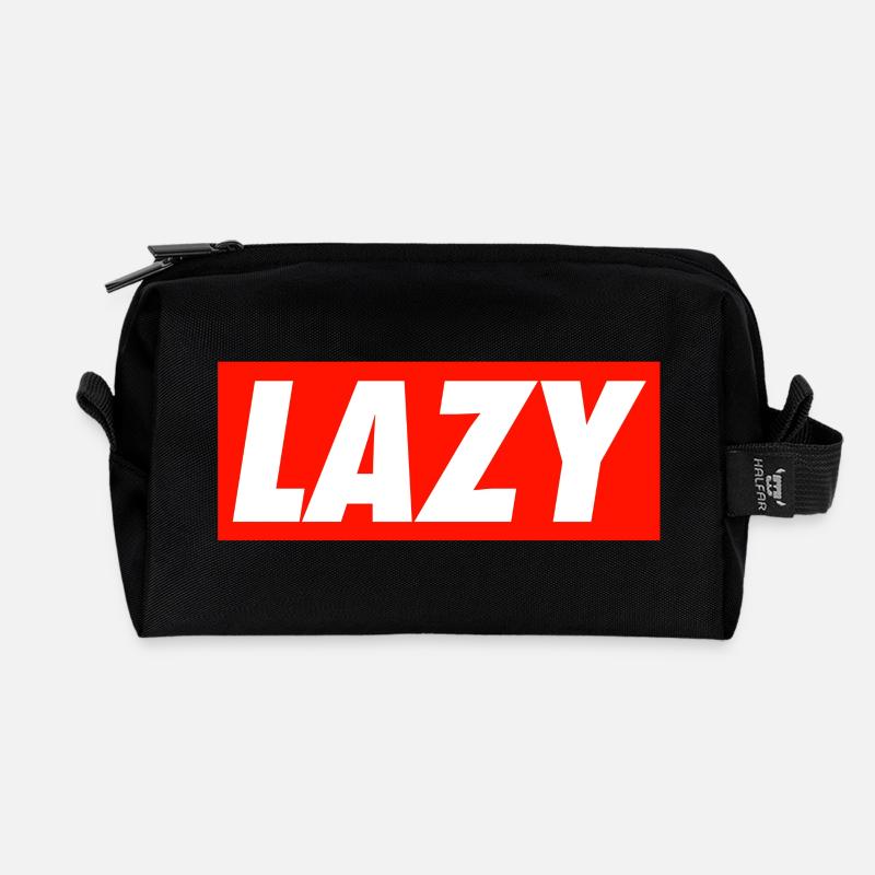 Lazy - Recycled Toiletry Zip Bag - black