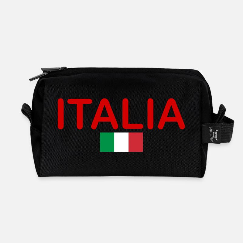Italia - Recycled Toiletry Zip Bag - black