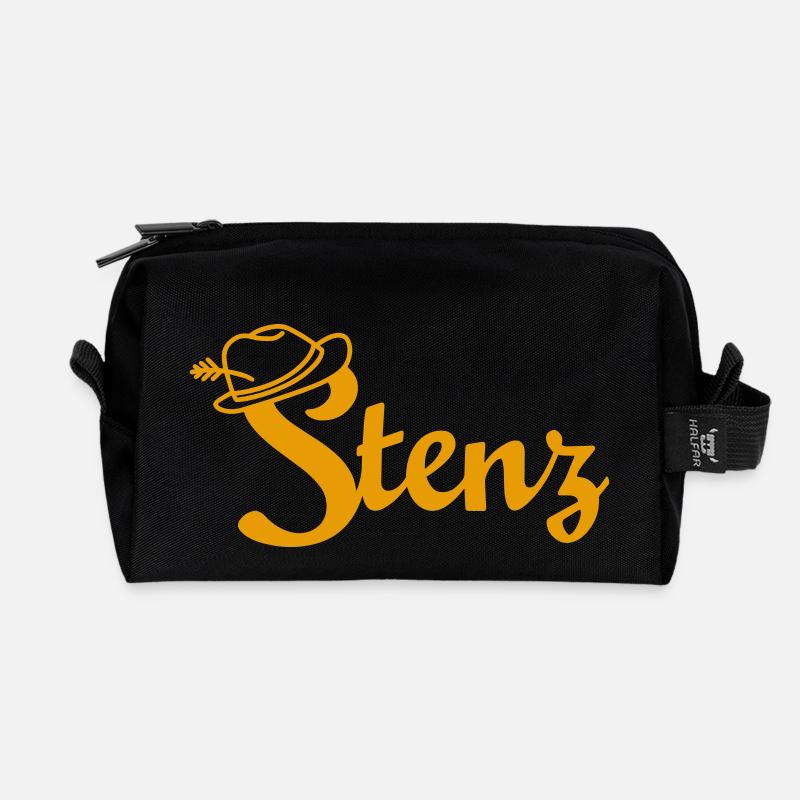 stenz gelb - Recycelte Kulturtasche - Schwarz