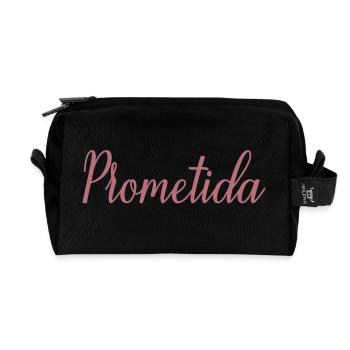Prometida Fiancée Engagement Wedding Bride To Be - Recycled Toiletry Zip Bag - black - Front